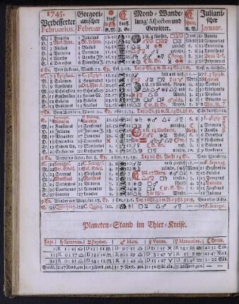 1745. Verbesserter Februarius.