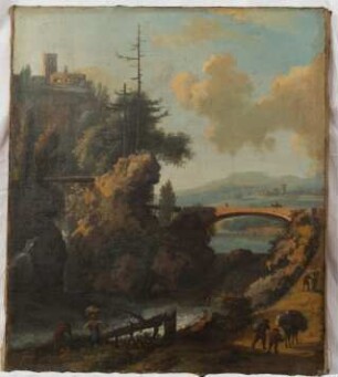 Landschaft mit zwei Wasserfällen