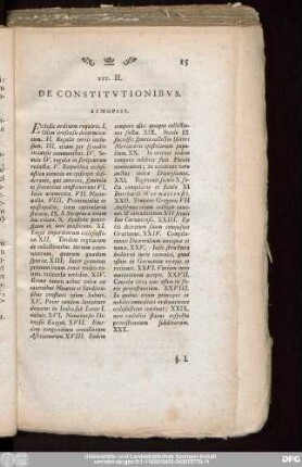 Tit. II. De Constitutionibus.