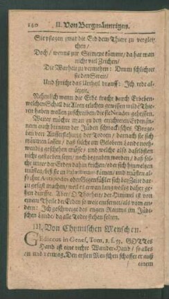 III. Von Chymischen Menschen.