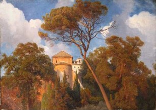 "Bei Tivoli" - Im Park der Villa d'Este mit der Kirche La Carità