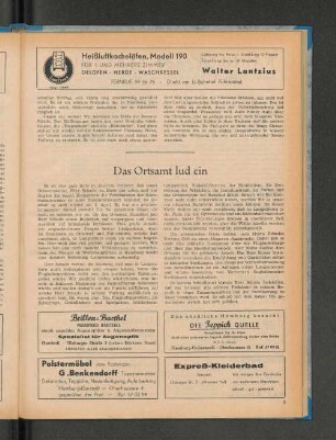 Das Ortsamt lud ein
