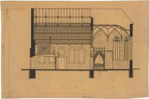 Dolmetsch, Heinrich; Herrenalb; Ev. Pfarrkirche, Restaurierung - Nordseite (Längsschnitt)