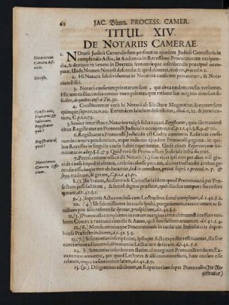 Titul. XIV. De Notariis Camerae.
