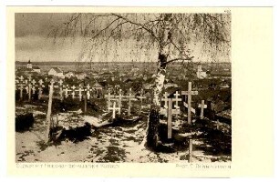 Der Krieg 1914/15 in Postkarten, 49. Reihe, Abt.: Rußland; Inhalt: 3. Gruppe (mit Zensurvermerk 16.05.1916): Nr. 481: Slonim mit Friedhof gefallener Russen