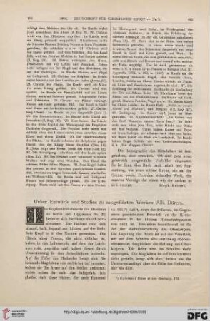 Ueber Entwürfe und Studien zu ausgeführten Werken Alb. Dürers