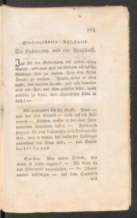 Siebenzehnter Abschnitt. Ein Geburtstag und ein Verlöbniß.