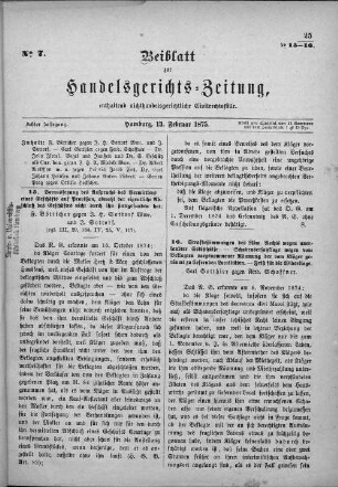 No. 7. 13. Februar 1875