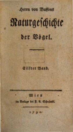 Herrn von Buffons Naturgeschichte der Vögel, 11