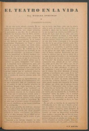 El teatro en la vida : (Continuación)