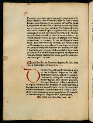 Incipit liber sextus. Quomodo legenda sit sacta scriptura ...