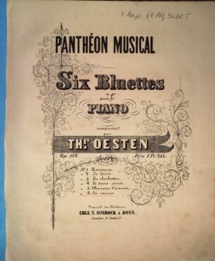 Panthéon musical : six bluettes pour le piano ; op. 118. 6, La source