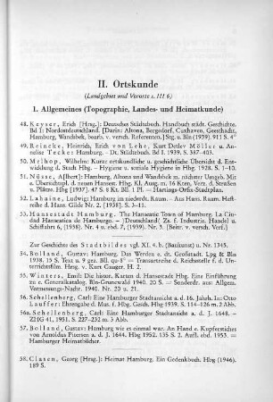 II. Ortskunde
