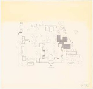 Evangelisches Diakonissenkrankenhaus Bethanien, Berlin-Kreuzberg Umbau. Hauptgebäude: Lageplan Zielplanung 1:500 (Lichtpause von Inv.Nr. 36437)
