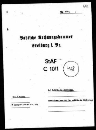 Staatskommissariat für politische Säuberung