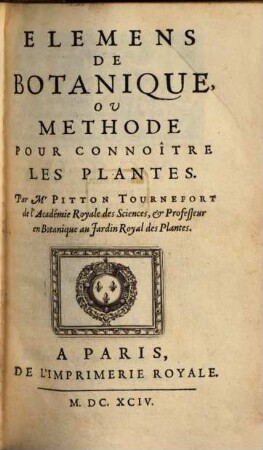 Élémens de Botanique, 1