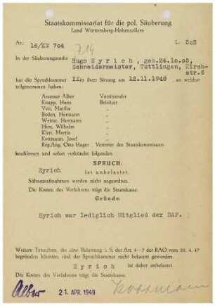 Eyrich, Hugo