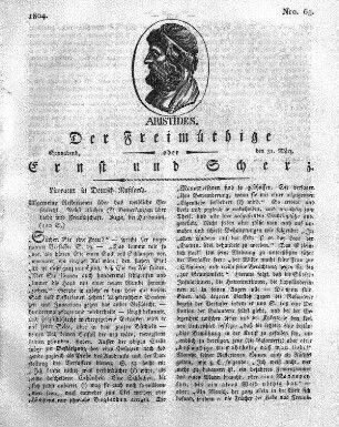Nro. 65., Sonnabend den 31. März