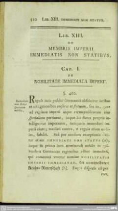 Lib. XIII. De Membris Imperii Immediatis Non Statibus