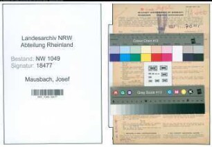Entnazifizierung Josef Mausbach , geb. 22.10.1903 (Justizassessor)