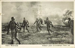 Unsere Wehrmacht - Schützen gehen im künstlichen Nebel vor