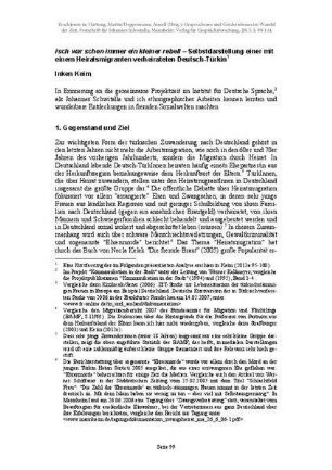 isch war schon immer ein kleiner rebell - Selbstdarstellung einer mit einem Heiratsmigranten verheirateten Deutsch-Türkin