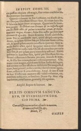 Feriis Omnium Sanctorum, In Evangelium ...