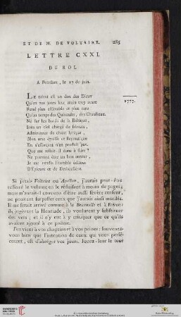 (Lettre CXXI - CXXX)