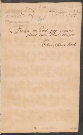 Fantasien und Fugen. Auszüge (Fuge); org; g-Moll; BWV 542