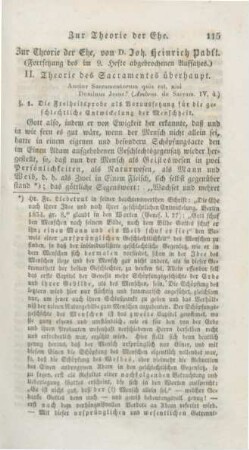 115-182 Zur Theorie der Ehe (Fortsetzung des im 9. Hefte abgebrochenen Aufsatzes)