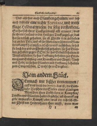 Vom andern Stück.