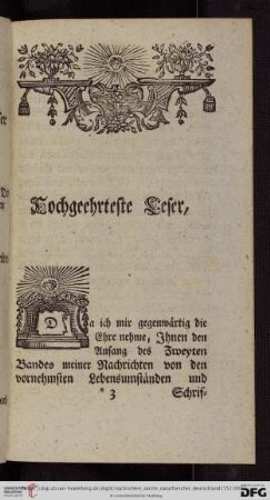 Hochgeehrteste Leser