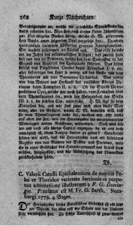 Epithalamium de nuptiis Pelei et Thetidos.