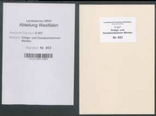 Amt Reineberg - Vogtei Quernheim - Bauerschaft Häver: Unterlagen der Revisionskommission