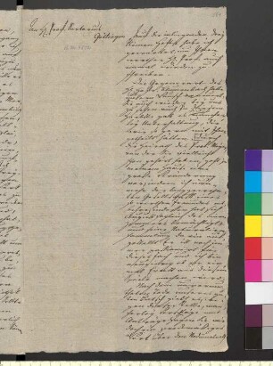 Brief von Goethe, Johann Wolfgang von an Sartorius, Georg