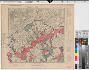 Katasteramt Iserlohn Land  Kreis Iserlohn, Meßtischblatt Hörde 4511, Farbige Einzeichnung mit Namensliste