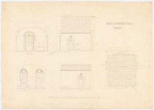 Landhaus Dr. Franz Oppenheim, Berlin-Wannsee: Diele in Grundriss und Wandansichten, 1:25