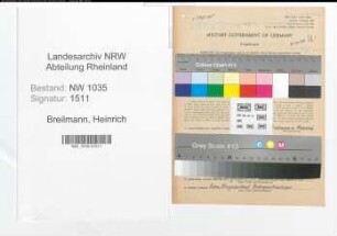 Entnazifizierung Heinrich Breilmann , geb. 17.02.1887 ()