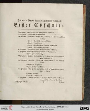 Des vierten Bandes der physiognomischen Fragmente erster Abschnitt