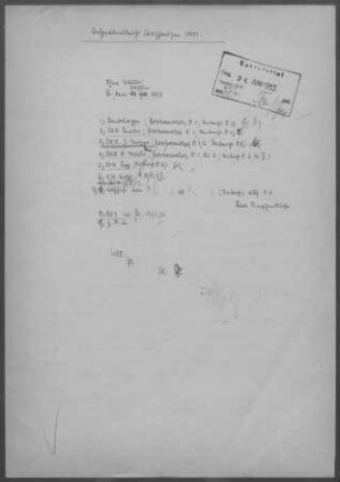 Aufhausen: Inspektionsbericht 1951
