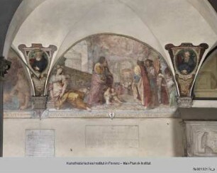 Freskenzyklus mit Darstellungen zu den Ursprüngen des Servitenordens : Berufung der sieben Gründer (1233)