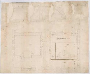 Grundriss der Grottenanlage wie A 78a/06 (Tinte, Folio Doppelblatt)