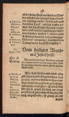 Vom heiligen Abendmal Jesu Christi.