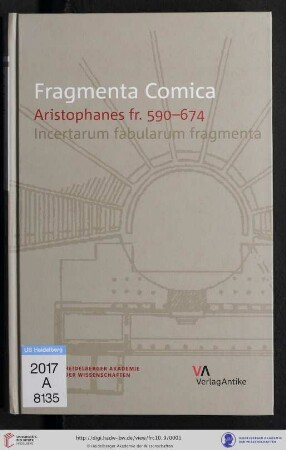 Band 10,9: Fragmenta comica: (FrC) ; Kommentierung der Fragmente der griechischen Komödie: Aristophanes fr. 590-674 : Übersetzung und Kommentar