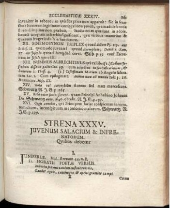 Strena XXXV. Iuvenum Salacium & Infrenatorum