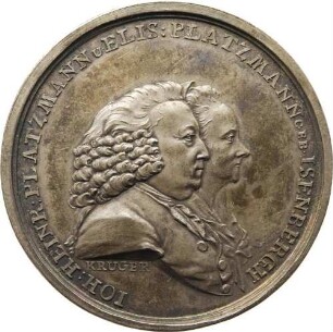 Johann Heinrich Platzmann und Gemahlin Elisabeth - Hochzeitsjubiläum und 60jähriges Wirken Platzmanns in Lübeck