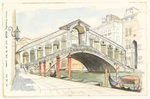 Skizzen: Rialto Brücke Venedig