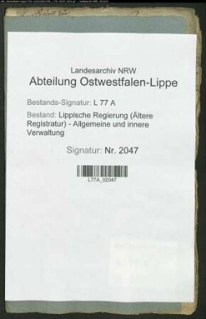 Anstellung der Forstverwalter, Oberjäger, Jägermeister und Forstmeister