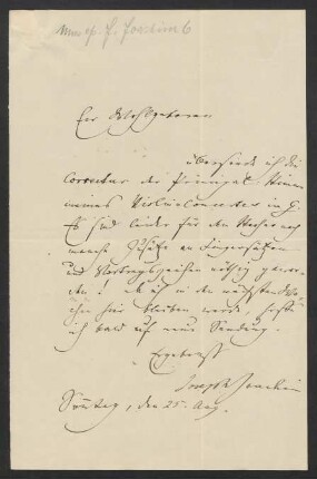 Brief an Unbekannt : 25.08.1889