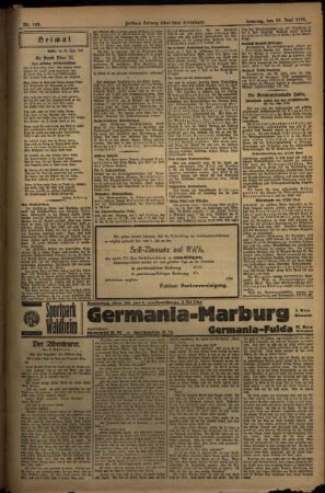 Zweite Ausgabe vom Samstag, den 29. Juni 1929.